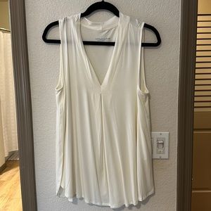 Cream flowy tank